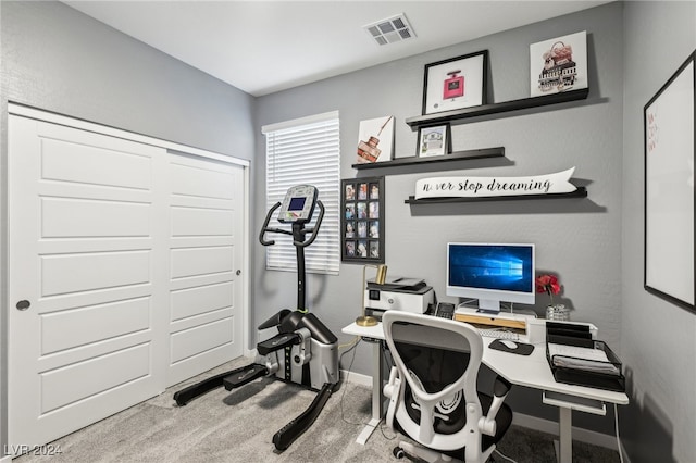 office featuring carpet flooring