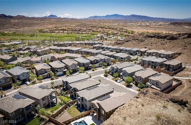 aerial view featuring a mountain view