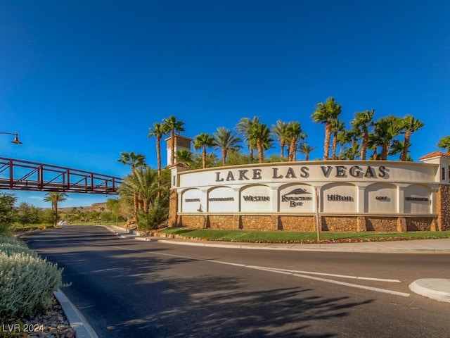 view of community sign