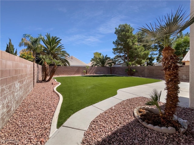 view of yard with a patio area