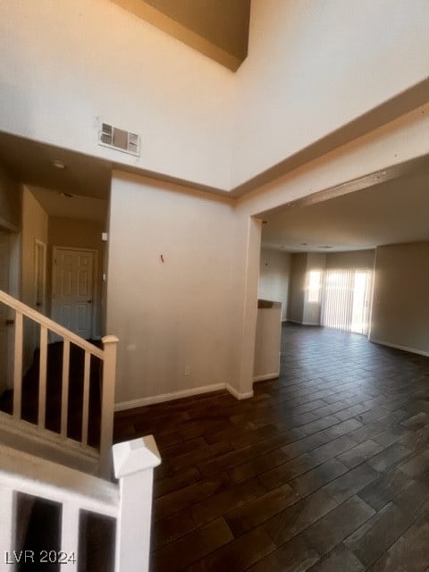 interior space with hardwood / wood-style flooring