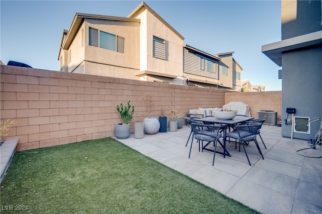 view of patio / terrace with central AC