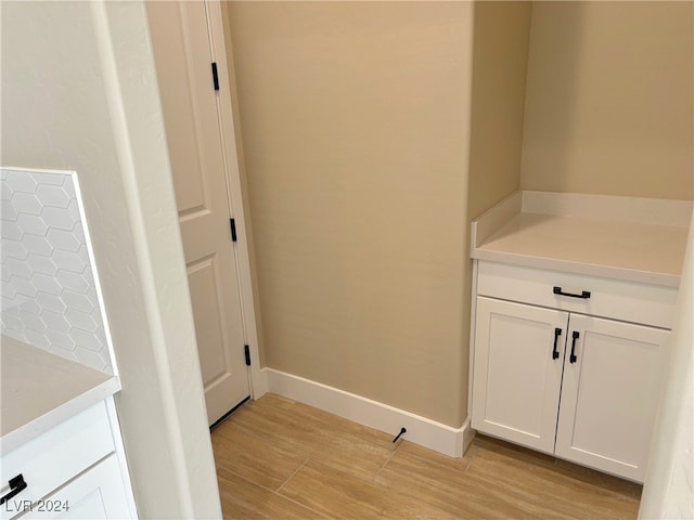 interior space with light wood-type flooring