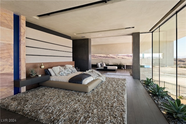 bedroom featuring hardwood / wood-style floors