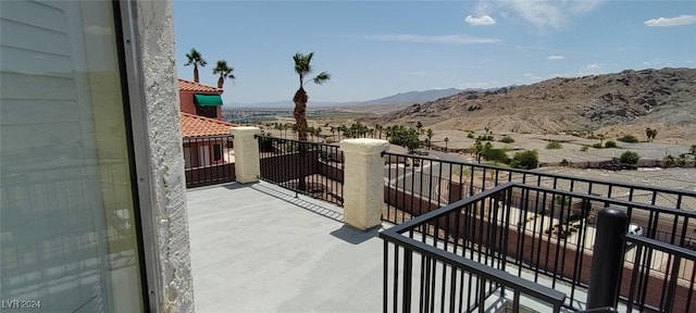 balcony with a mountain view