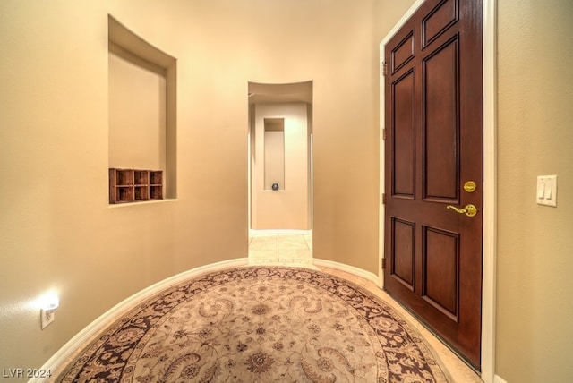 view of tiled entrance foyer