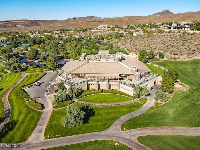 aerial view featuring a mountain view