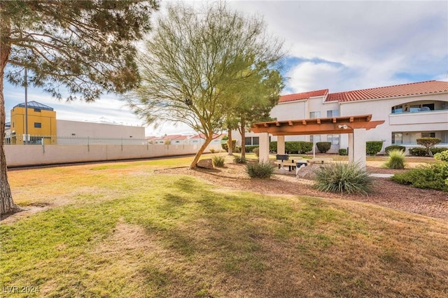 view of yard with a patio area