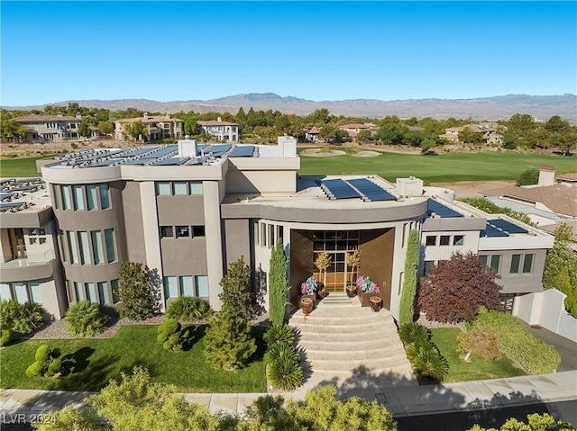 exterior space featuring a mountain view