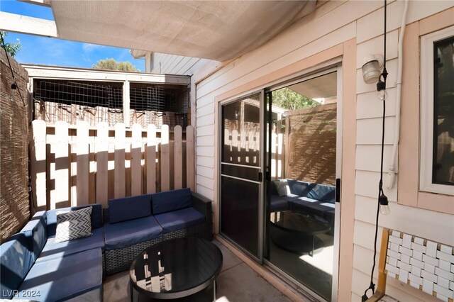 balcony with an outdoor living space