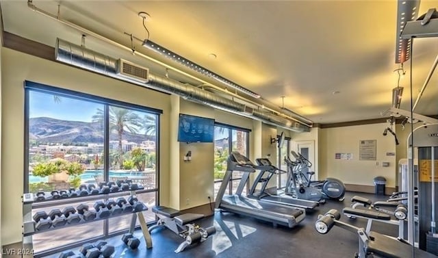 view of workout area