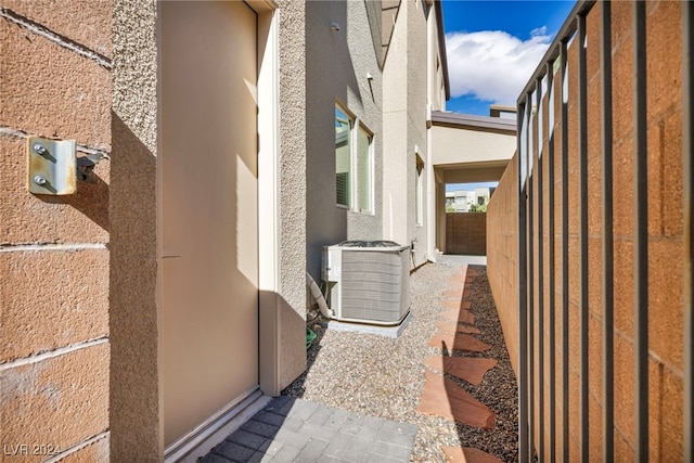 view of home's exterior featuring cooling unit