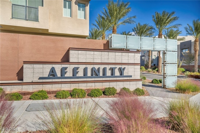 view of community sign