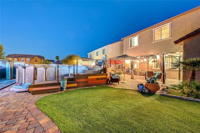 view of yard with a patio