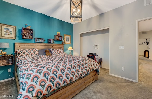 view of carpeted bedroom