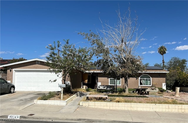 view of front facade with a garage