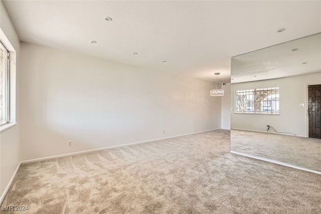 view of carpeted spare room