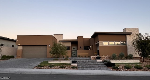 view of front facade featuring a garage