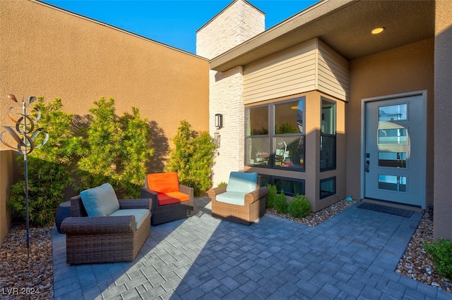 view of patio featuring outdoor lounge area