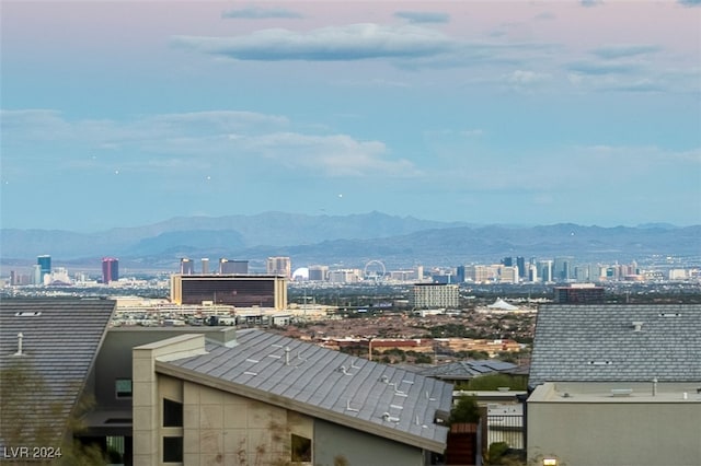 property's view of city featuring a mountain view