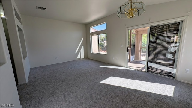 interior space featuring an inviting chandelier