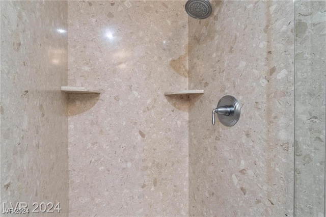 interior details with a shower