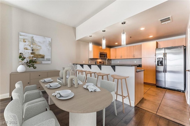 150 Las Vegas Blvd Unit 2512, Las Vegas, NV 89101 - dining room featuring wood finished floors and recessed lighting
