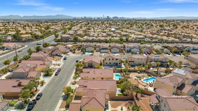 aerial view featuring a mountain view