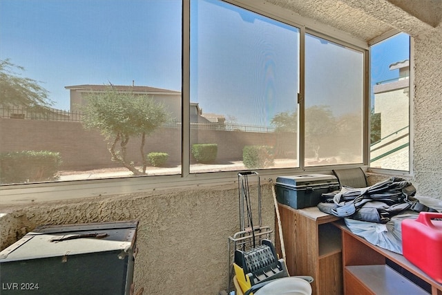 view of sunroom