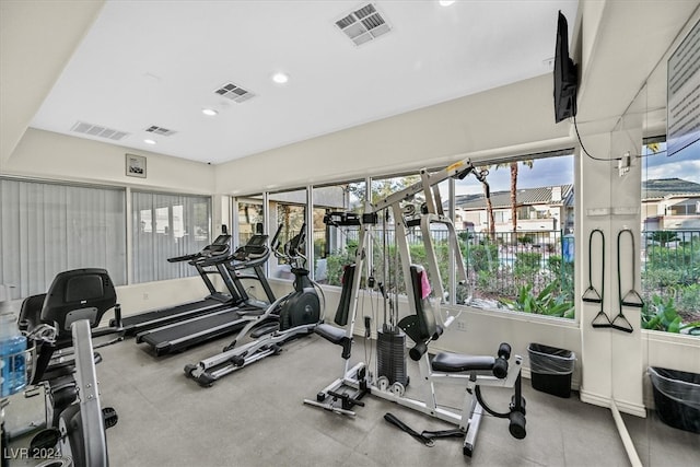 view of exercise room