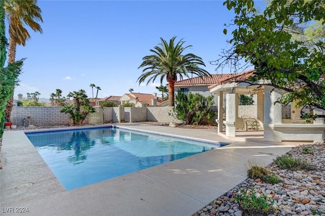 view of pool with a patio area