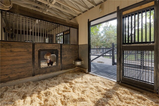 view of horse barn