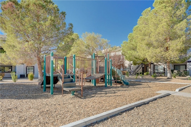 view of jungle gym with cooling unit