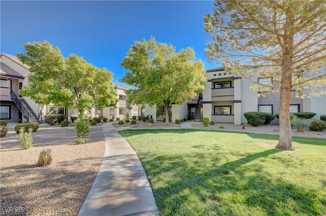 exterior space with a yard