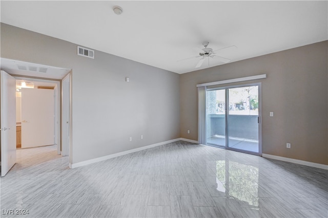 empty room with ceiling fan