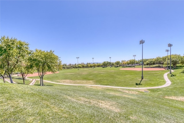 view of community with a lawn