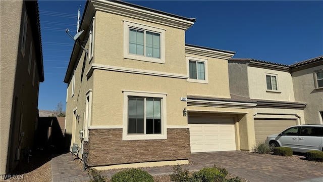 view of front of home featuring a garage