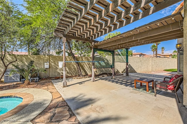 view of patio / terrace with a pergola