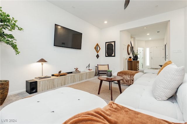 view of carpeted living room