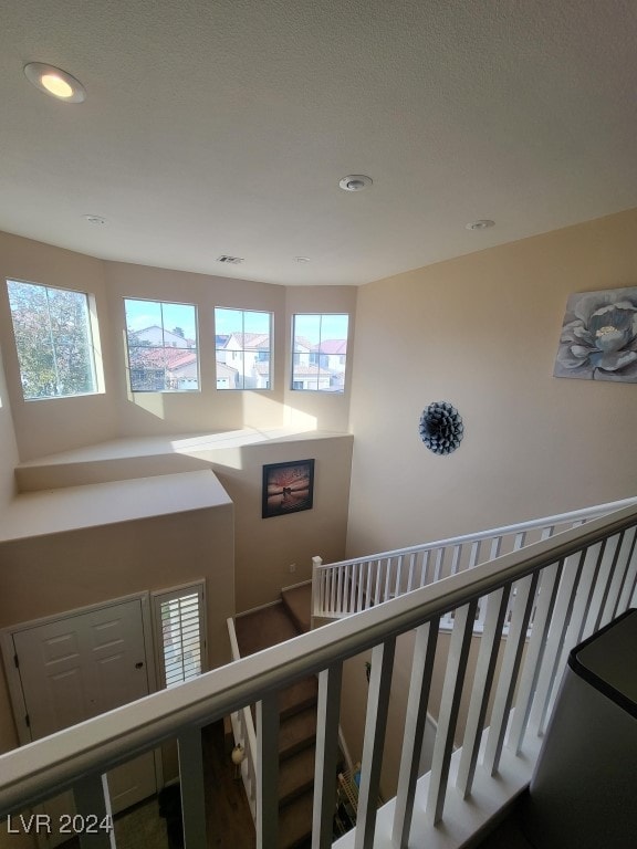 stairs with plenty of natural light