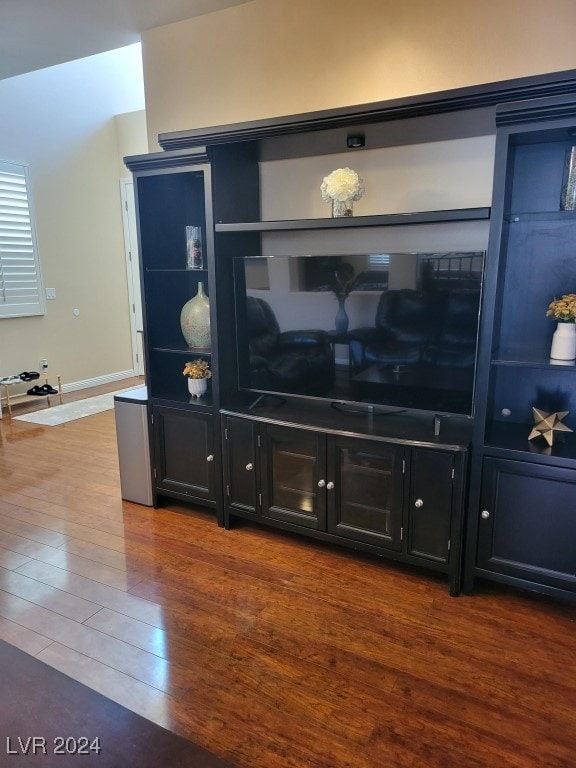 interior space with hardwood / wood-style flooring