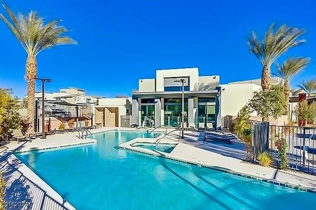 view of pool with a patio area