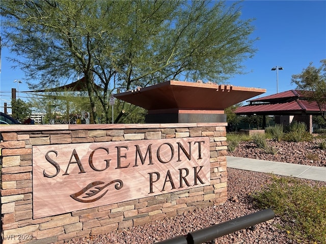 view of community sign