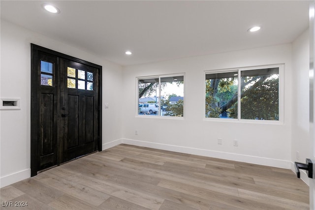 foyer featuring light hardwood / wood-style flooring