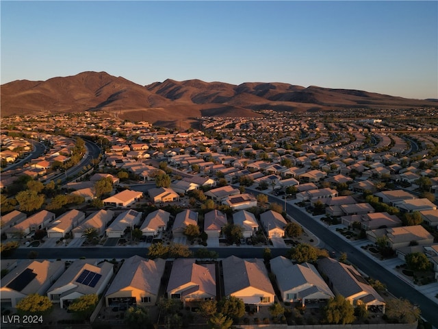 aerial view featuring a mountain view