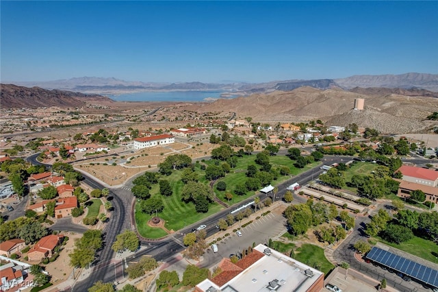 bird's eye view featuring a mountain view