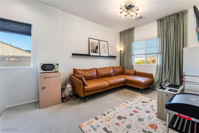 view of carpeted living room