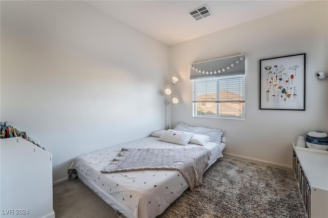 bedroom with carpet