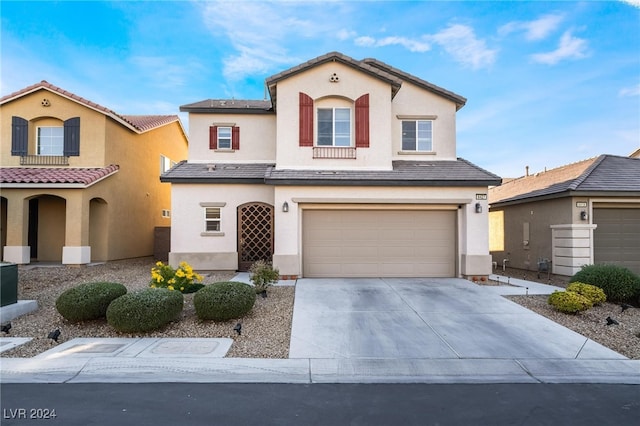 view of front of house featuring a garage