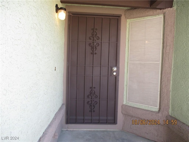 view of doorway to property